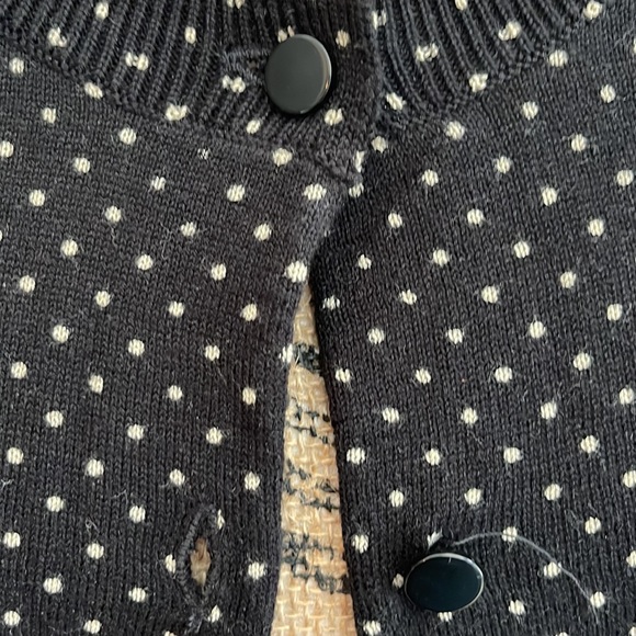 NWOT Talbots polka dotted cardigan size L - Picture 4 of 6